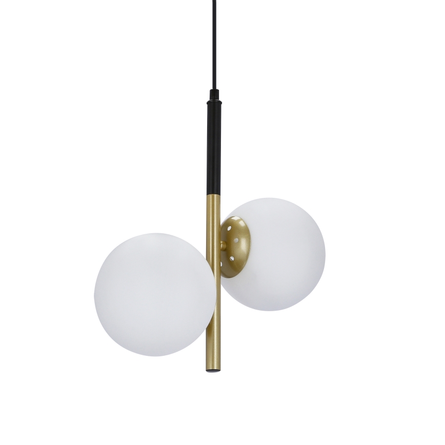 Lámpara colgante DUO 2xE14/40W/230V dorado/negro