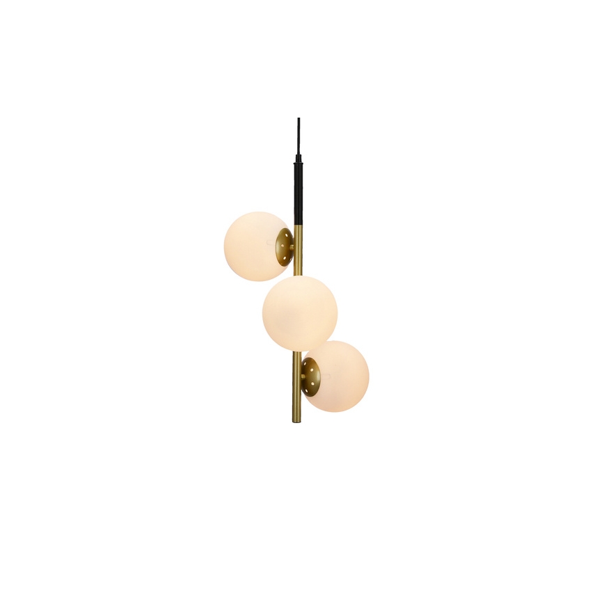 Lámpara colgante DUO 3xE14/40W/230V dorado/negro