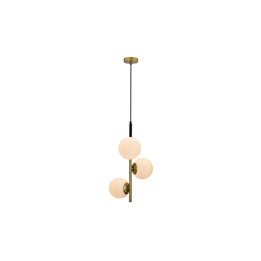 Lámpara colgante DUO 3xE14/40W/230V dorado/negro