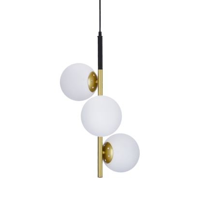 Lámpara colgante DUO 3xE14/40W/230V dorado/negro