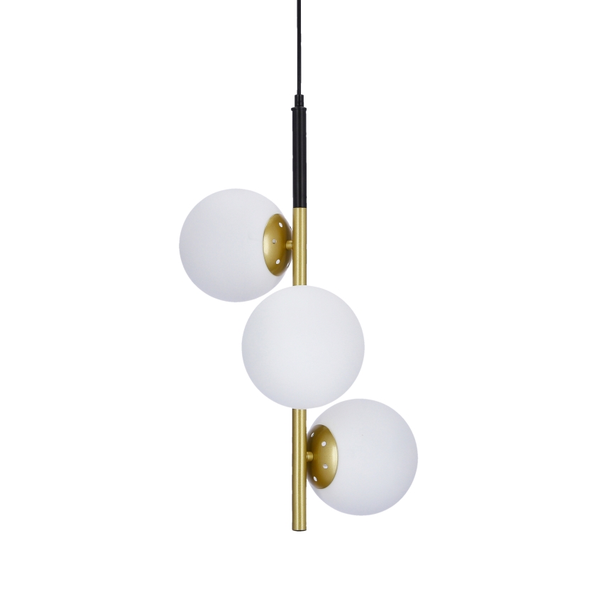 Lámpara colgante DUO 3xE14/40W/230V dorado/negro