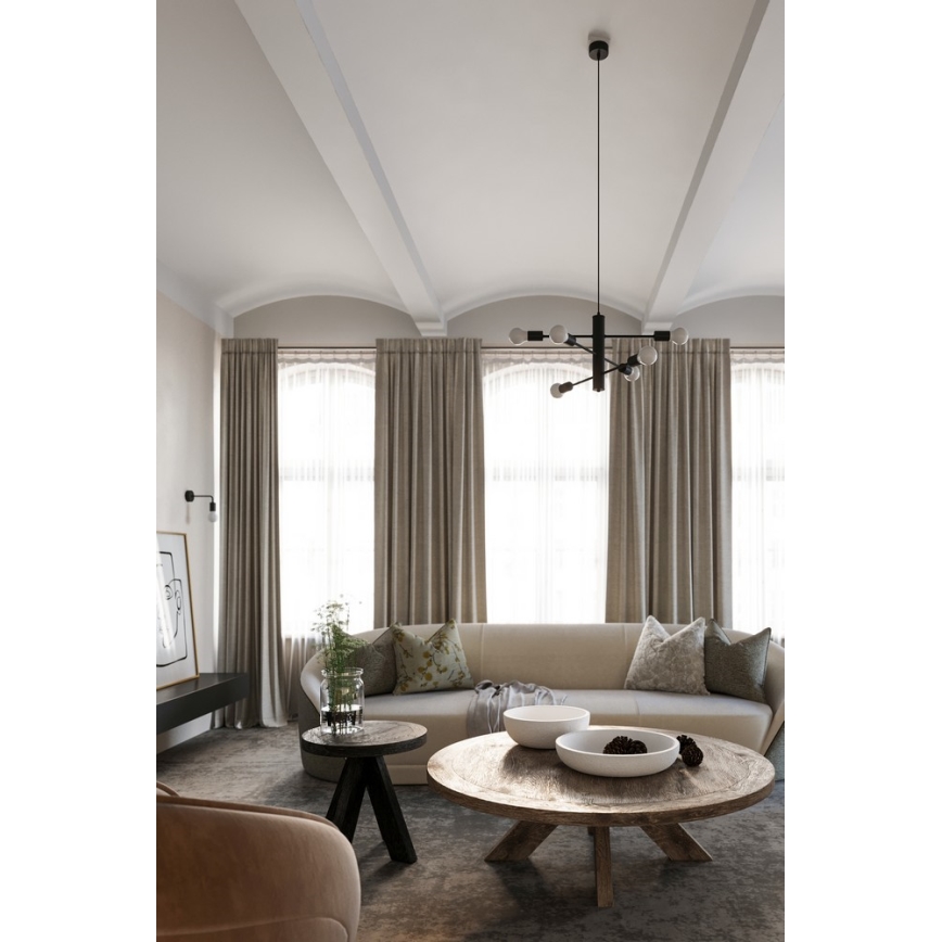 Lámpara colgante DUOMO 3D 3xE27/60W/230V negro