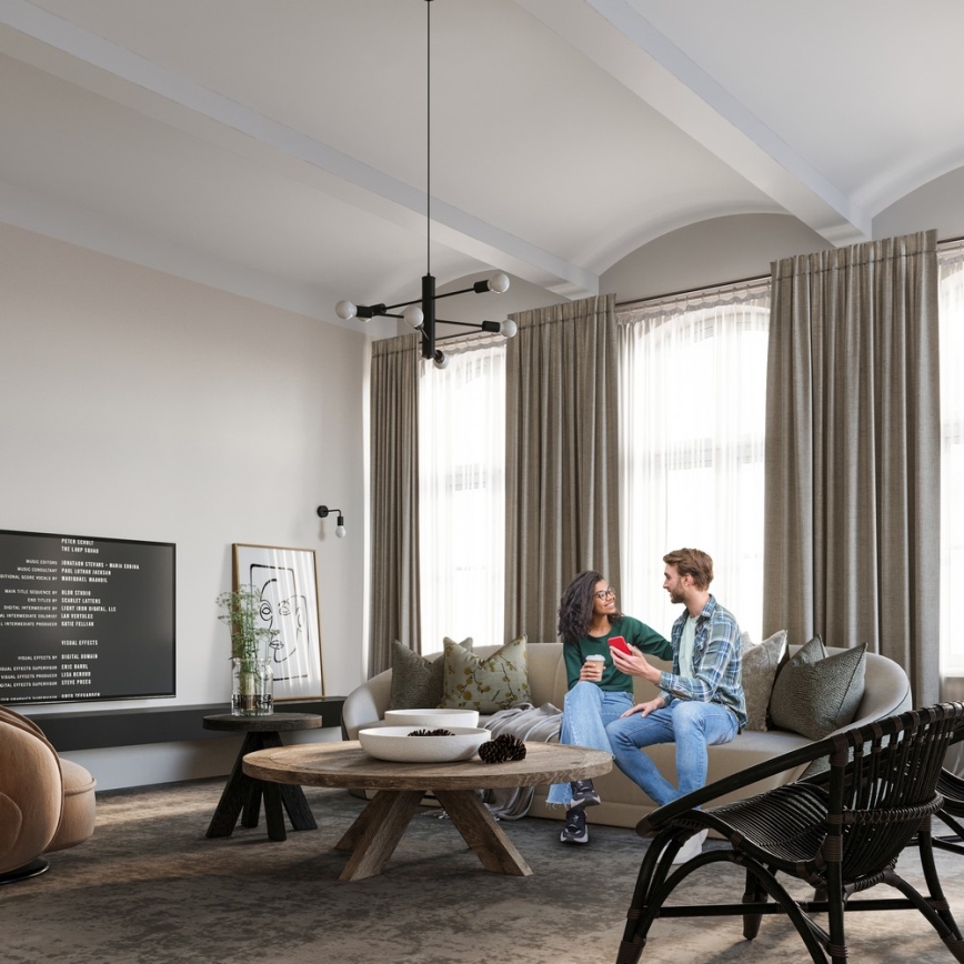Lámpara colgante DUOMO 3D 3xE27/60W/230V negro