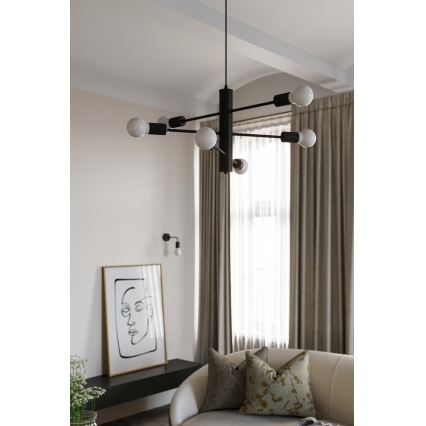 Lámpara colgante DUOMO 3D 3xE27/60W/230V negro