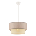 Lámpara colgante ECHO 1xE27/60W/230V beige/crema