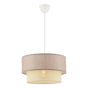 Lámpara colgante ECHO 1xE27/60W/230V beige/crema