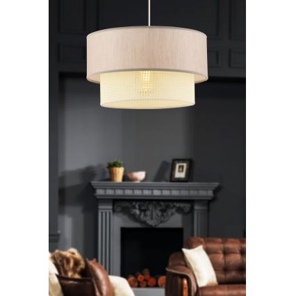 Lámpara colgante ECHO 1xE27/60W/230V beige/crema