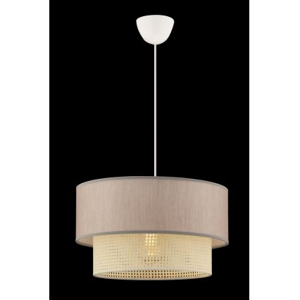 Lámpara colgante ECHO 1xE27/60W/230V beige/crema