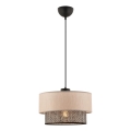 Lámpara colgante ECHO 1xE27/60W/230V beige/gris claro
