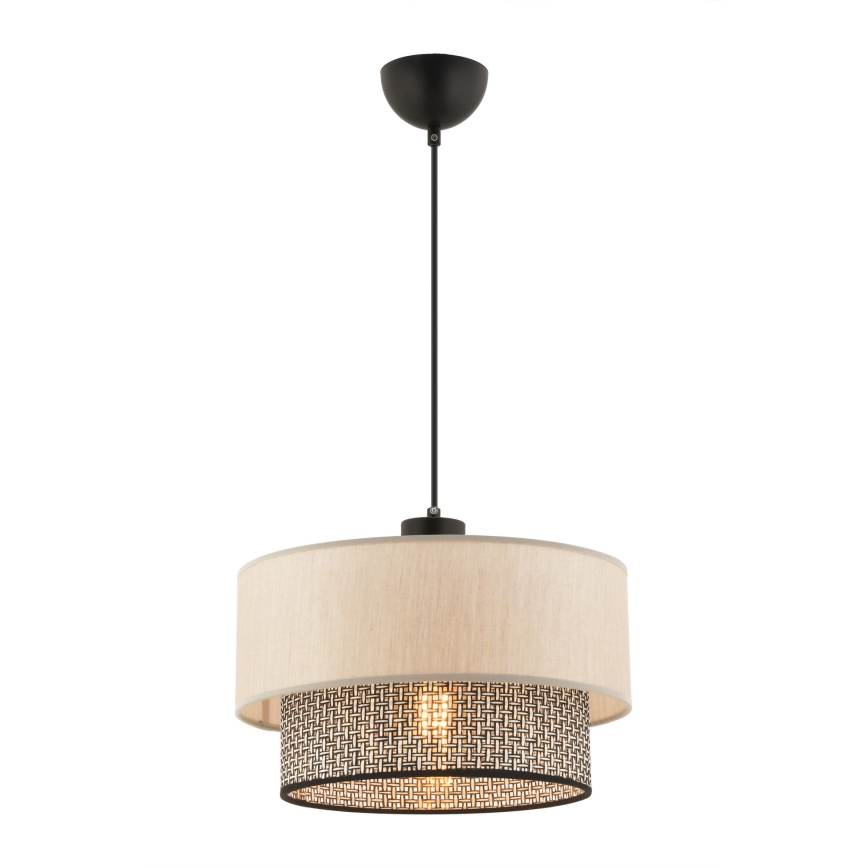 Lámpara colgante ECHO 1xE27/60W/230V beige/gris claro