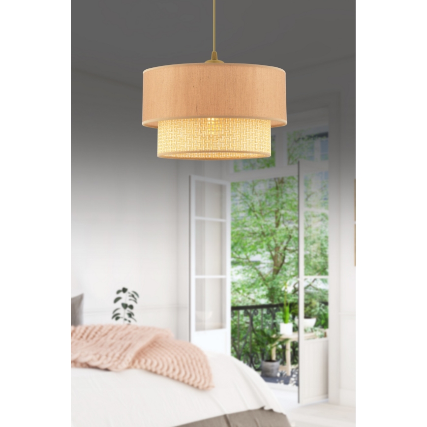 Lámpara colgante ECHO 1xE27/60W/230V beige