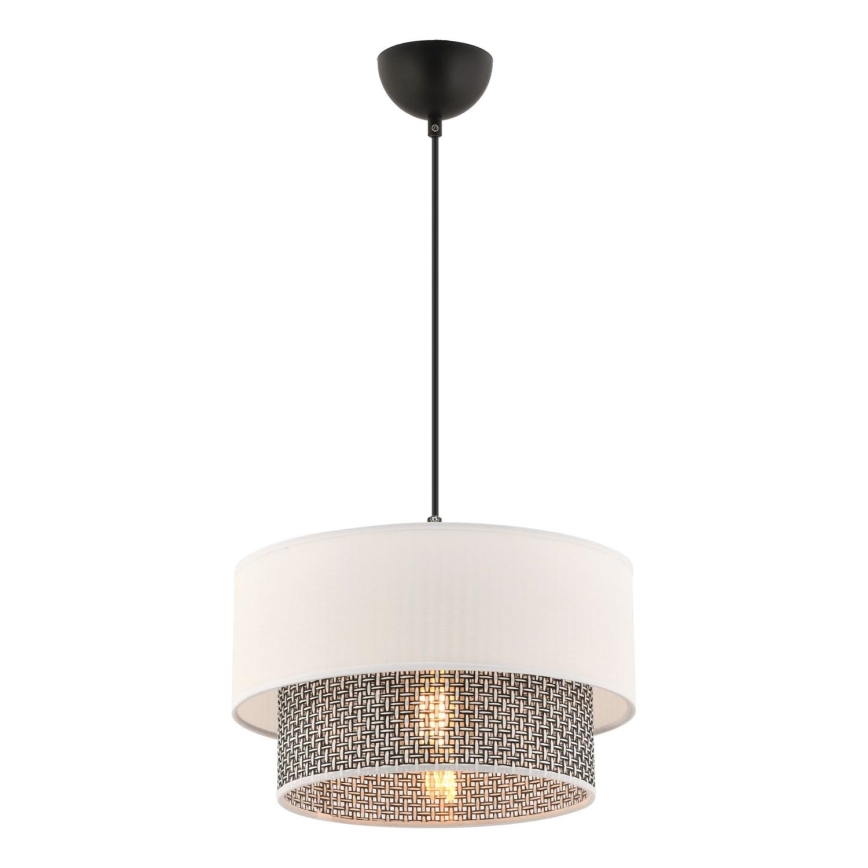 Lámpara colgante ECHO 1xE27/60W/230V crem/gris