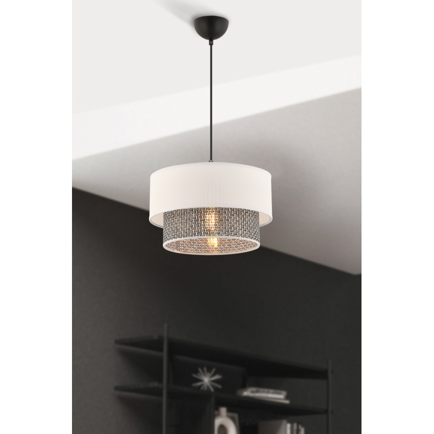 Lámpara colgante ECHO 1xE27/60W/230V crem/gris