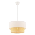 Lámpara colgante ECHO 1xE27/60W/230V crema/beige
