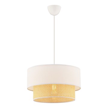 Lámpara colgante ECHO 1xE27/60W/230V crema/beige