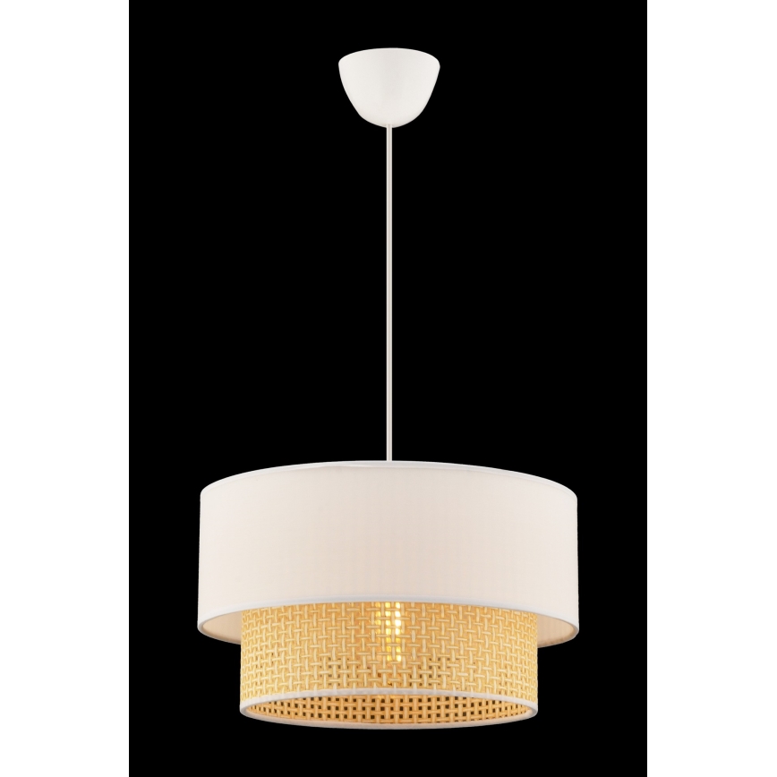 Lámpara colgante ECHO 1xE27/60W/230V crema/beige