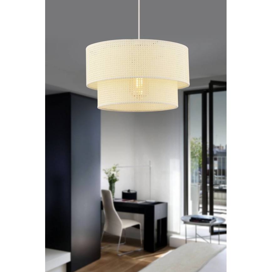 Lámpara colgante ECHO 1xE27/60W/230V crema