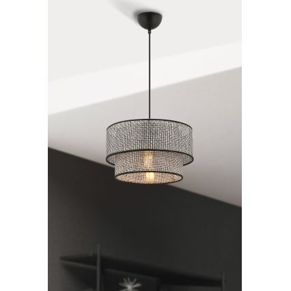 Lámpara colgante ECHO 1xE27/60W/230V gris/negro