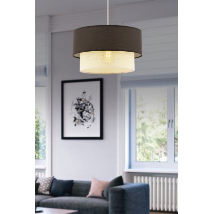 Lámpara colgante ECHO 1xE27/60W/230V marrón/crema