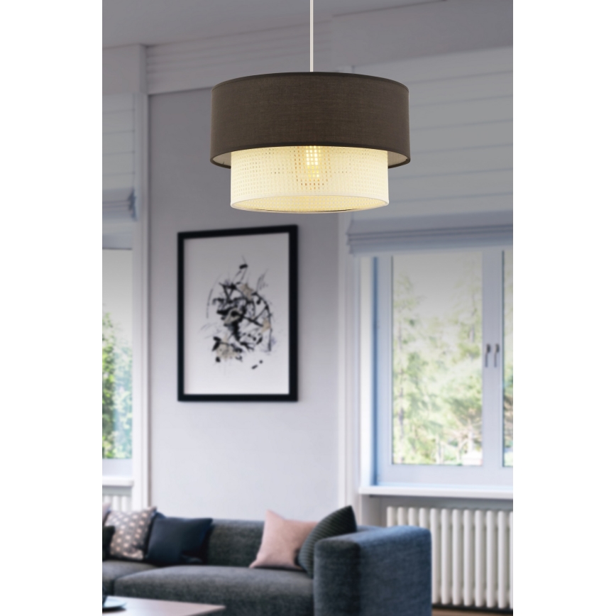 Lámpara colgante ECHO 1xE27/60W/230V marrón/crema