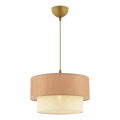 Lámpara colgante ECHO 1xE27/60W/230V marrón/crema