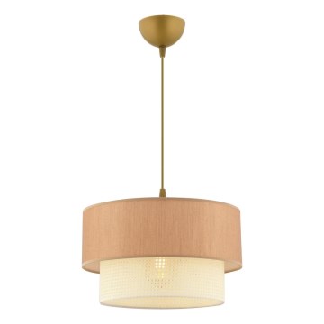 Lámpara colgante ECHO 1xE27/60W/230V marrón/crema