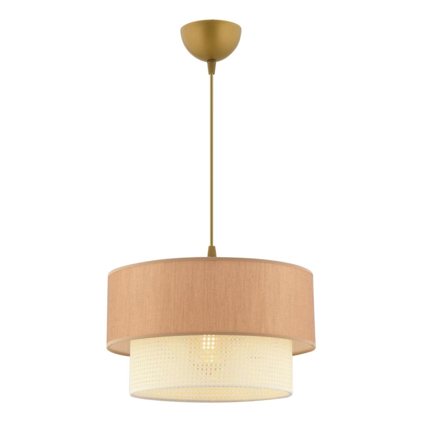 Lámpara colgante ECHO 1xE27/60W/230V marrón/crema