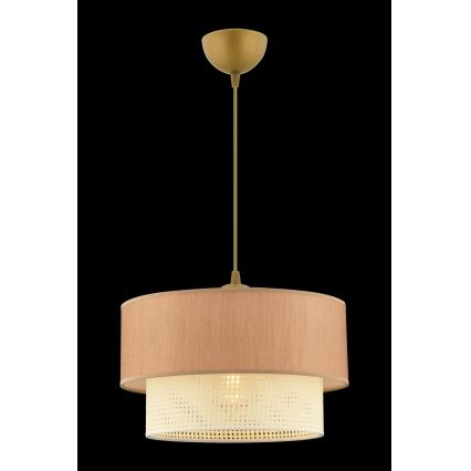 Lámpara colgante ECHO 1xE27/60W/230V marrón/crema
