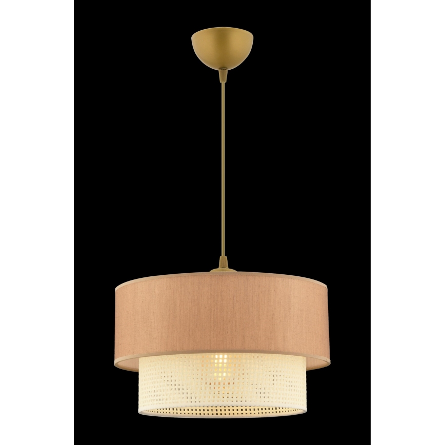 Lámpara colgante ECHO 1xE27/60W/230V marrón/crema