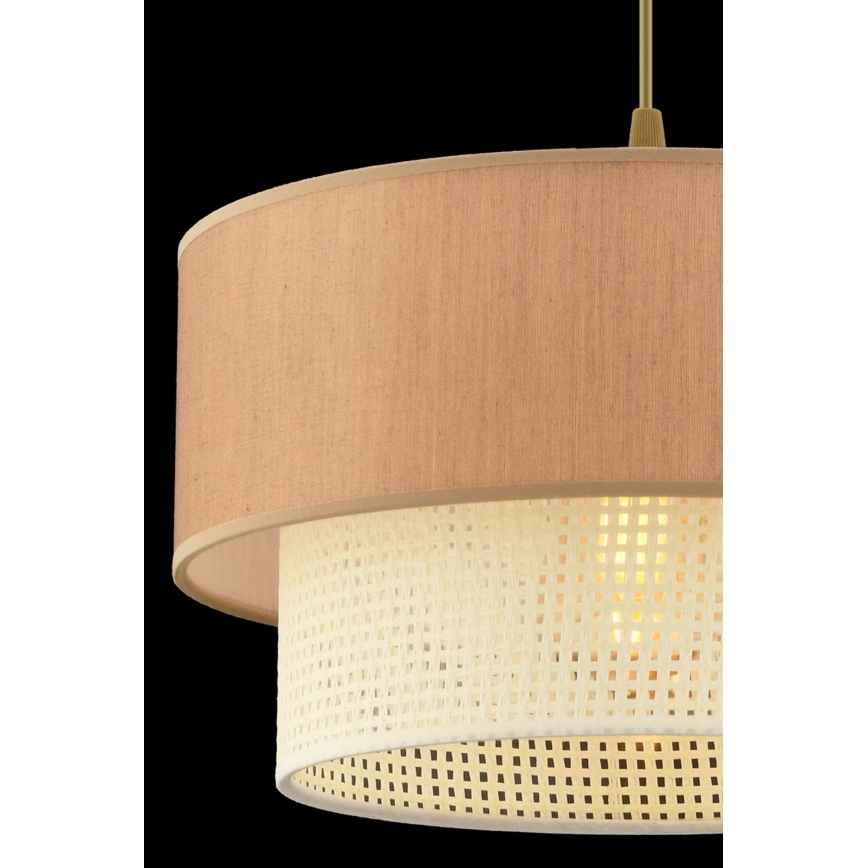 Lámpara colgante ECHO 1xE27/60W/230V marrón/crema
