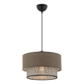 Lámpara colgante ECHO 1xE27/60W/230V marrón/gris