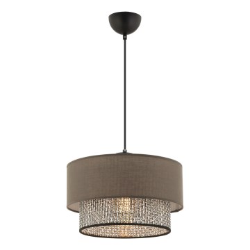 Lámpara colgante ECHO 1xE27/60W/230V marrón/gris