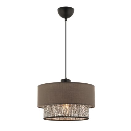 Lámpara colgante ECHO 1xE27/60W/230V marrón/gris