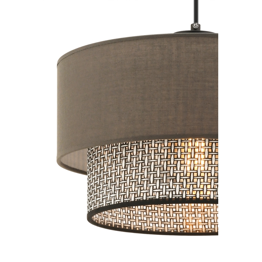 Lámpara colgante ECHO 1xE27/60W/230V marrón/gris