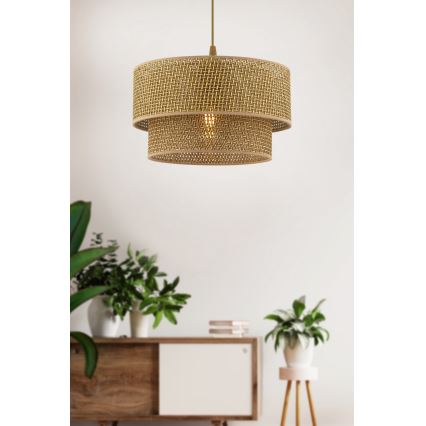 Lámpara colgante ECHO 1xE27/60W/230V marrón