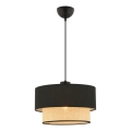 Lámpara colgante ECHO 1xE27/60W/230V negra/beige