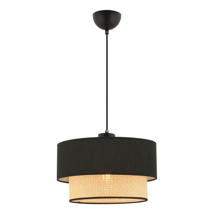 Lámpara colgante ECHO 1xE27/60W/230V negra/beige