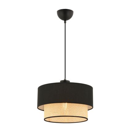 Lámpara colgante ECHO 1xE27/60W/230V negra/beige