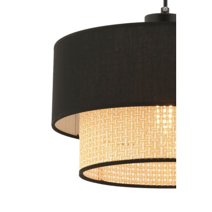 Lámpara colgante ECHO 1xE27/60W/230V negra/beige