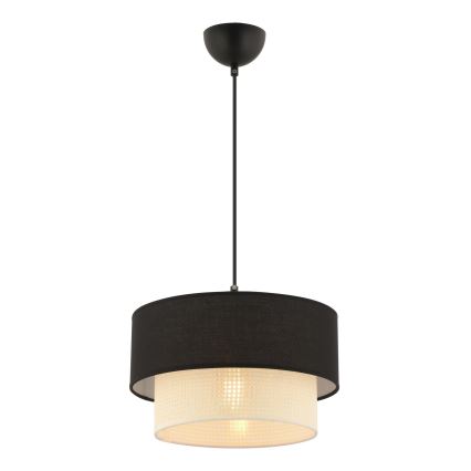 Lámpara colgante ECHO 1xE27/60W/230V negra/crema