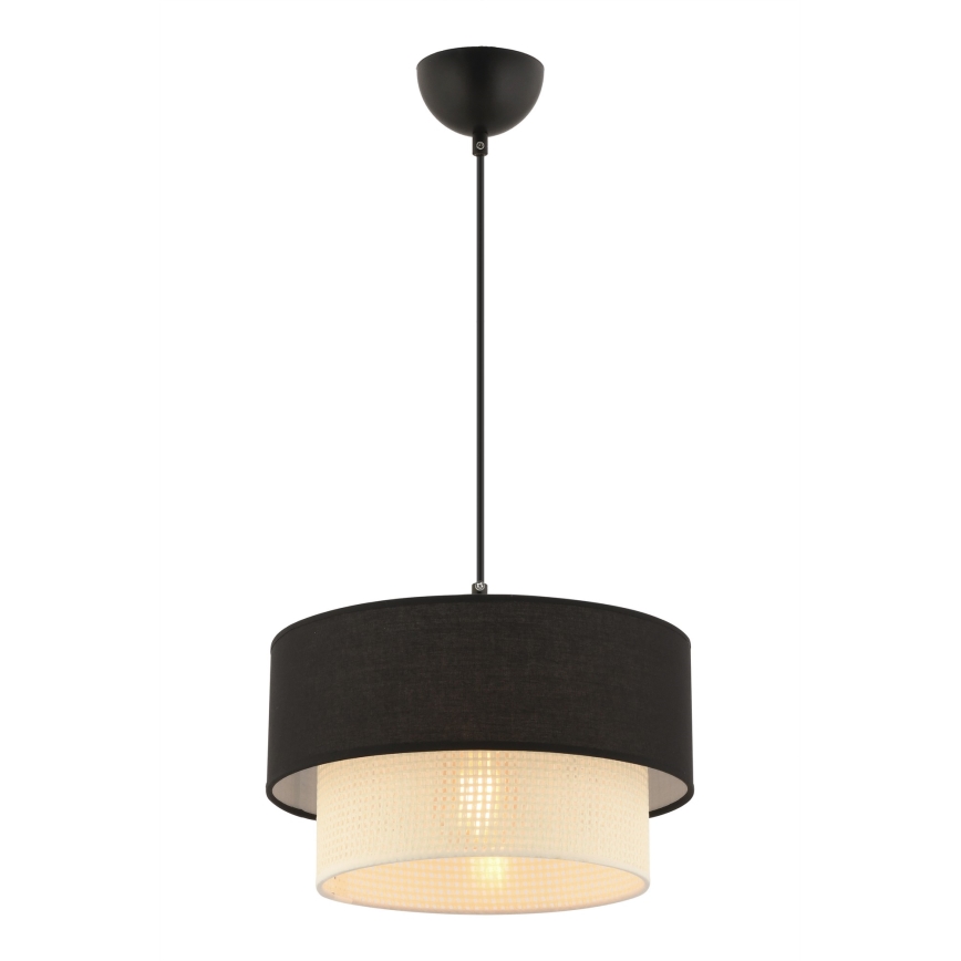 Lámpara colgante ECHO 1xE27/60W/230V negra/crema