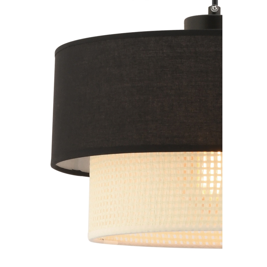 Lámpara colgante ECHO 1xE27/60W/230V negra/crema