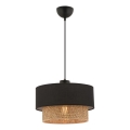 Lámpara colgante ECHO 1xE27/60W/230V negra/marrón