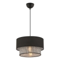 Lámpara colgante ECHO 1xE27/60W/230V negro/gris