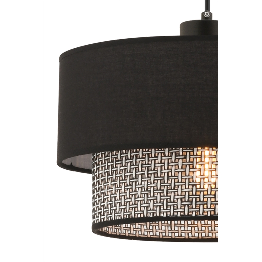 Lámpara colgante ECHO 1xE27/60W/230V negro/gris