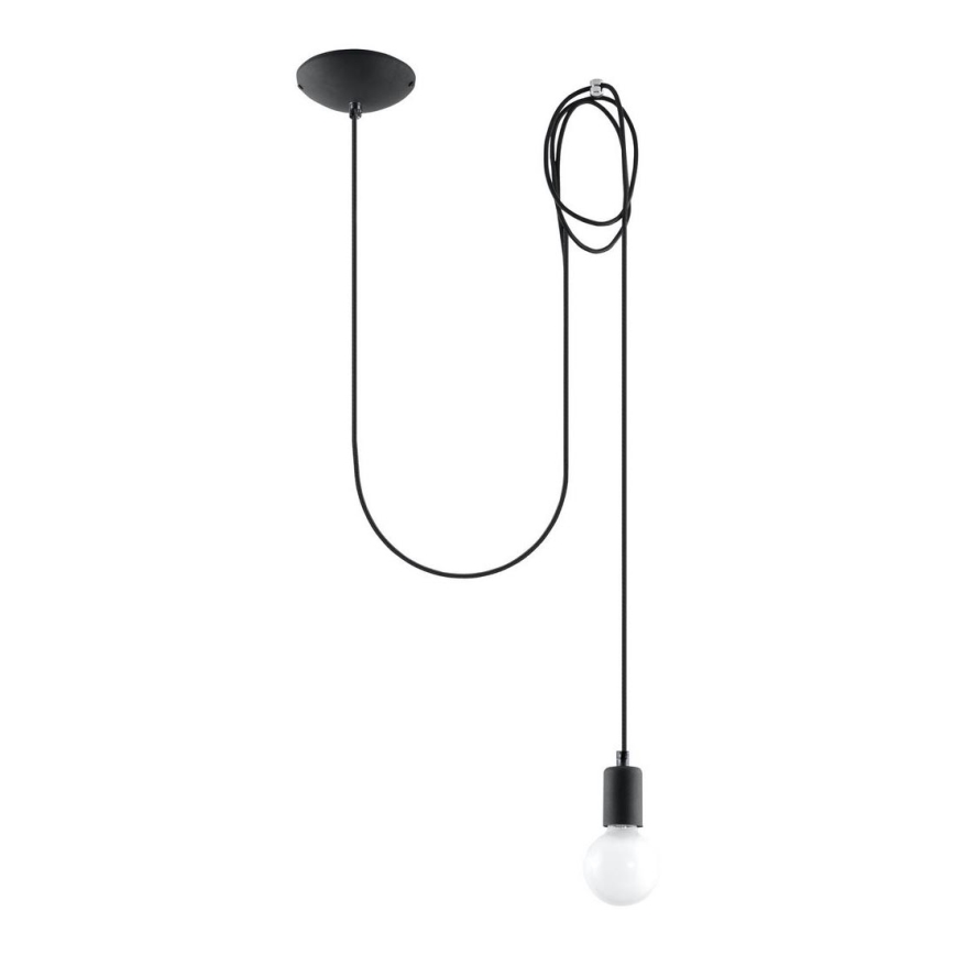 Lámpara colgante EDISON 1 1xE27/60W/230V araña negro