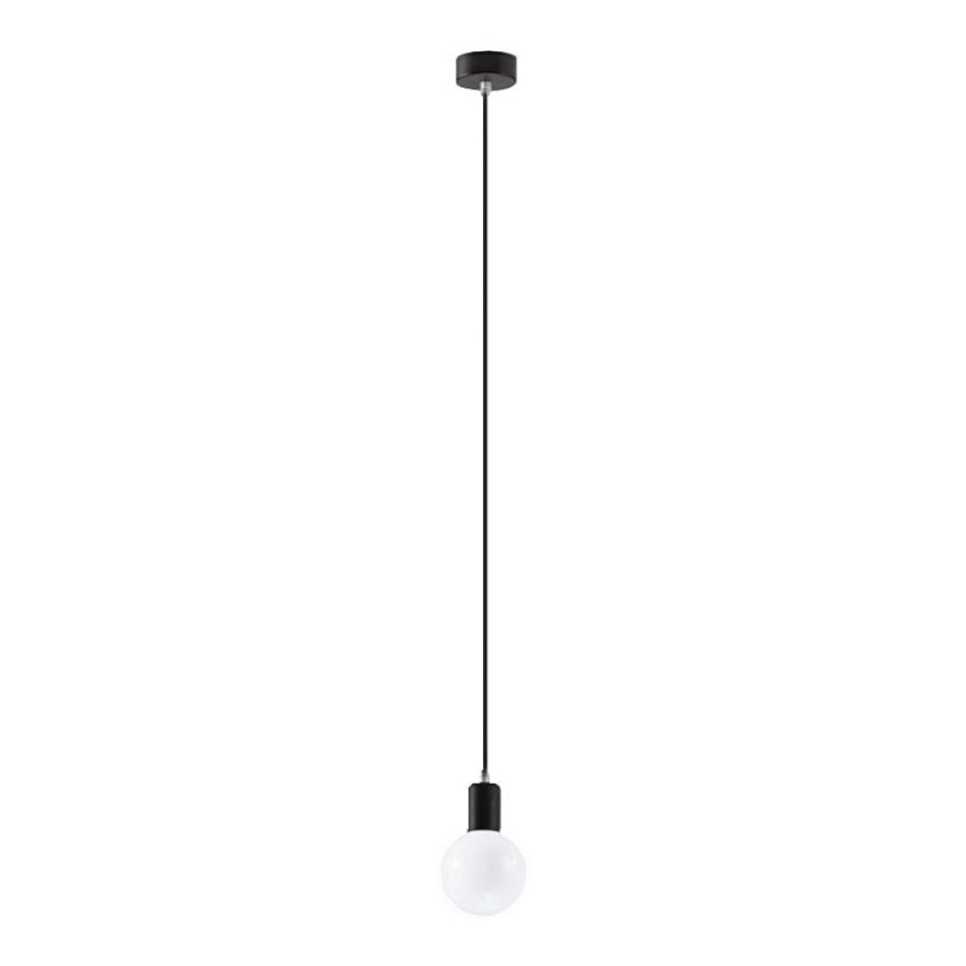 Lámpara colgante EDISON 1xE27/60W/230V negro