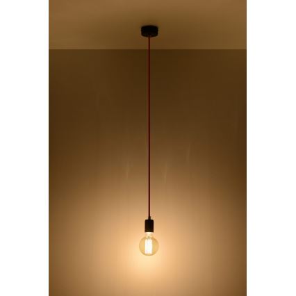 Lámpara colgante EDISON 1xE27/60W/230V negro