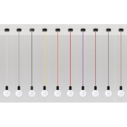 Lámpara colgante EDISON 1xE27/60W/230V negro