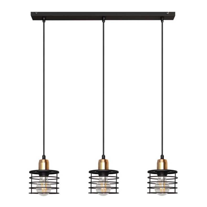 Lámpara colgante EDISON 3xE27/15W/230V
